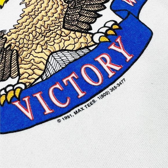 Vintage 90’s Hanes Operation Desert Storm Double-Sided Crew Neck Sweatshirt Sz L - Picture 3 of 7